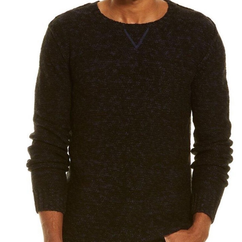 Michael Stars Navy/Black Roll Edge Sweater Mens M